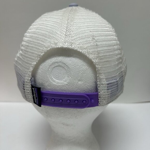 PATAGONIA Old Patch Trucker Hat Cap Mesh Adjust Snapback Outdoors Casual Purple - Picture 4 of 8